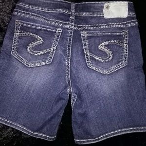 Silver jeans shorts
